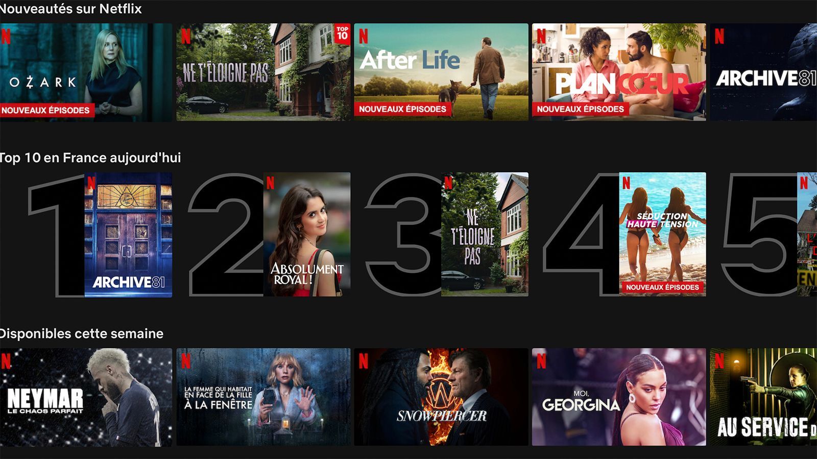 Netflix home preview